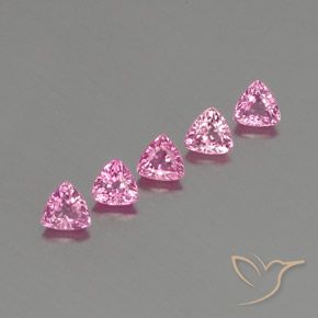 Pedras preciosas de Safira Rosa natural de 1.69 ct, Trilhão, VS