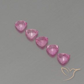 Pedras preciosas de Safira Rosa natural de 1.69 ct, Trilhão, VS