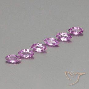 Pedras preciosas de Safira Roxo rosado natural de 1.64 ct, Marquesa, VS