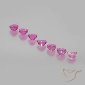Pedras preciosas de Safira Rosa Intenso natural de 1.73 ct, Trilhão, VS