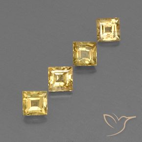 Pedras preciosas de Safira Laranja Dourada natural de 2.24 ct, Quadrado, VS