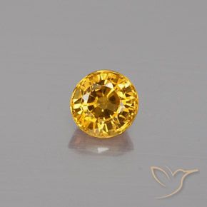 0.66ct Natural Dourado Safira, Redondo, VS