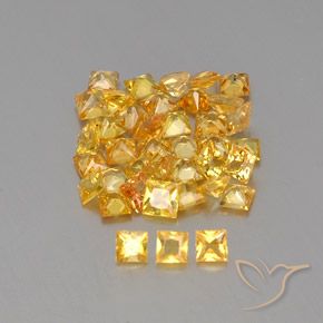 4.73ctw Natural Dourado Safira, Quadrado, VVS-VS