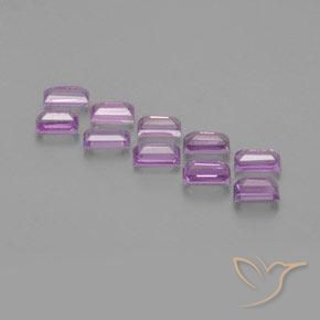 Pedras preciosas de Safira Roxo rosado médio natural de 1.30 ct, baguete, VS