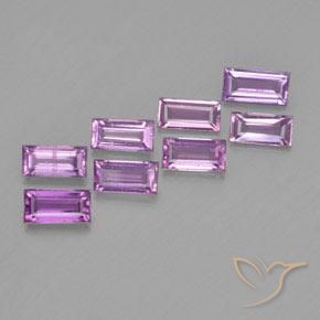 Pedras preciosas de Safira Lilás Roxo natural de 1.82 ct, baguete, VS