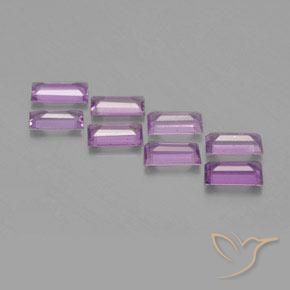 Pedras preciosas de Safira Lilás Roxo natural de 1.82 ct, baguete, VS