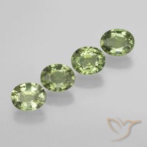 Pedras preciosas de Safira Verde médio natural de 1.84 ct, oval, VS