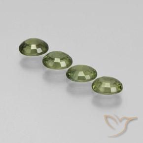Pedras preciosas de Safira Verde médio natural de 1.84 ct, oval, VS