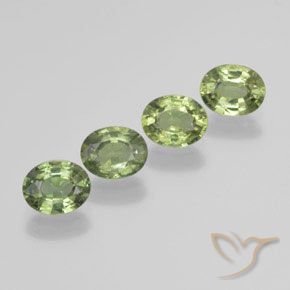 Pedras preciosas de Safira Verde floresta natural de 1.69 ct, oval, VS