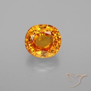 3.16ct Natural Laranja brilhante Safira, oval, VS-SI