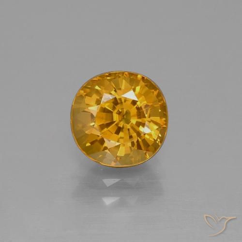 2.27ct Natural Laranja-dourado médio Safira, oval, VS