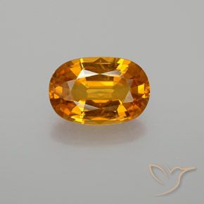 Safira terra laranja Natural 2.91ct, Corte Oval, VS