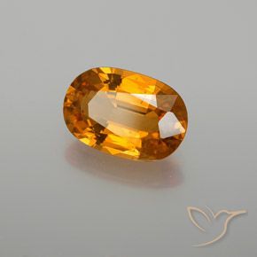 Safira terra laranja Natural 2.91ct, Corte Oval, VS