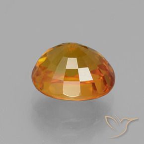 Safira Laranja brilhante Natural 3.06ct, oval, VS-SI