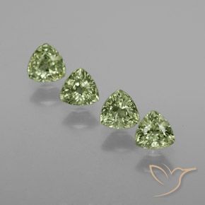 Pedras preciosas de Safira Verde Floresta Claro natural de 1.71 ct, Trilhão, VS