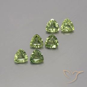 Pedras preciosas de Safira verde quente natural de 1.65 ct, Trilhão, VVS-VS
