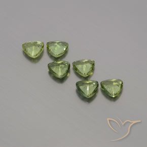 Pedras preciosas de Safira verde quente natural de 1.65 ct, Trilhão, VVS-VS