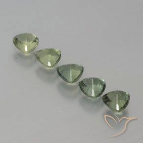 Pedras preciosas de Safira Verde Sábio Claro natural de 1.96 ct, Trilhão, VS