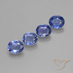 Pedras preciosas de Safira Azul marinho médio natural de 1.52 ct, Corte Oval, VS