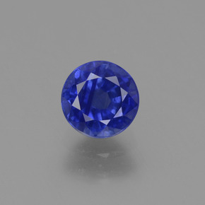 Safira Azul profundo Natural 0.80ct, Corte Redondo, VS