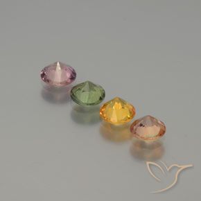 Pedras preciosas de Safira Multicolorido natural de 1.48 ct, Redondo, VS