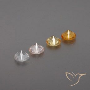 Pedras preciosas de Safira Multicolorido natural de 1.46 ct, Redondo, VS