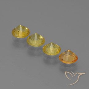 Pedras preciosas de Safira Multicolorido natural de 1.86 ct, Redondo, VVS-VS