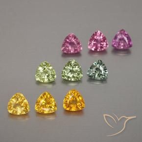 Pedras preciosas de Safira Multicolorido natural de 2.83 ct, Trilhão, VS