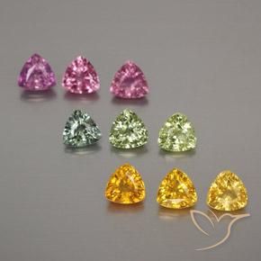 Pedras preciosas de Safira Multicolorido natural de 2.83 ct, Trilhão, VS