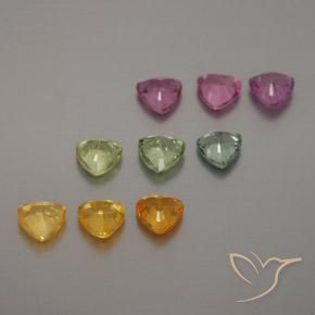 Pedras preciosas de Safira Multicolorido natural de 2.83 ct, Trilhão, VS