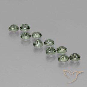 Pedras preciosas de Safira Verde Floresta Claro natural de 6.44 ct, oval, VVS-VS