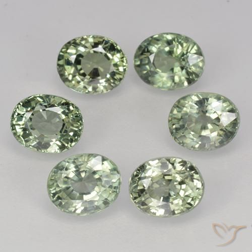 4.06ctw Natural Medium Light Green Safira, oval, VVS-VS