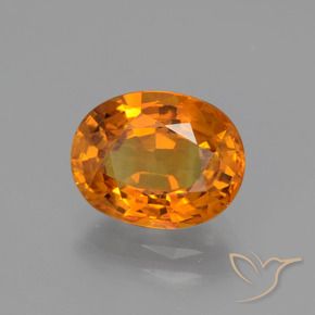 Safira Laranja Profundo Natural 3.65ct, oval, VS-SI