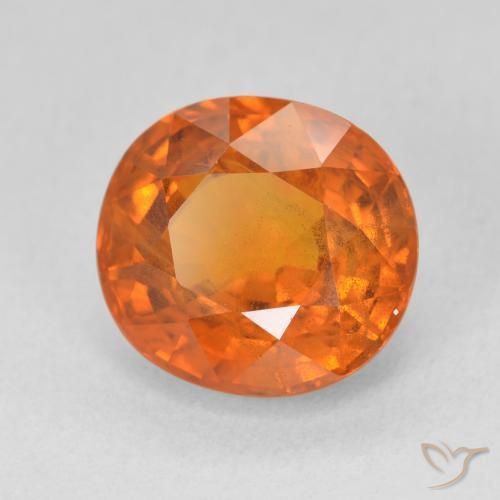 Safira Laranja Profundo Natural 7.50ct, oval, SI