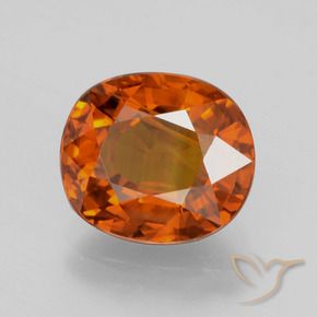 Safira fogo laranja Natural 4.98ct, oval, VS-SI