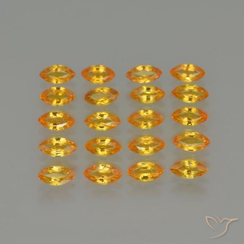 4.40ctw Natural Laranja Profundo-Ouro Safira, Marquesa, VVS-VS
