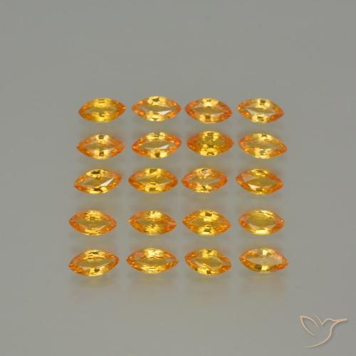 3.68ctw Natural Laranja Profundo-Ouro Safira, Marquesa, VVS-VS