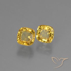 Pedras preciosas de Safira Dourado natural de 0.97 ct, Almofada, VVS-VS