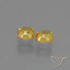Pedras preciosas de Safira Dourado natural de 0.97 ct, Almofada, VVS-VS