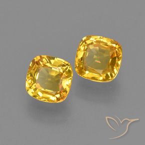Pedras preciosas de Safira Dourado natural de 1.05 ct, Almofada, VVS-VS