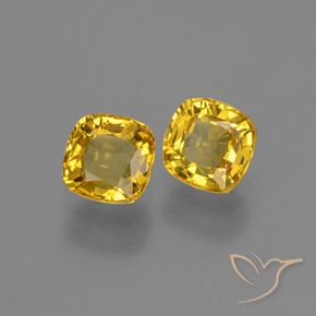 Pedras preciosas de Safira Dourado natural de 0.92 ct, Almofada, VVS-VS