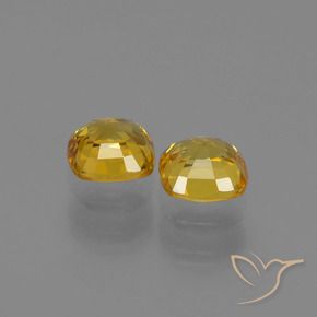 Pedras preciosas de Safira Dourado natural de 0.92 ct, Almofada, VVS-VS