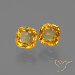 Pedras preciosas de Safira damasco laranja natural de 1.16 ct, Almofada, VS