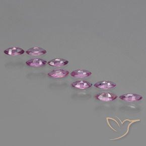 Pedras preciosas de Safira Pálido Roxo natural de 1.87 ct, Marquesa, VS
