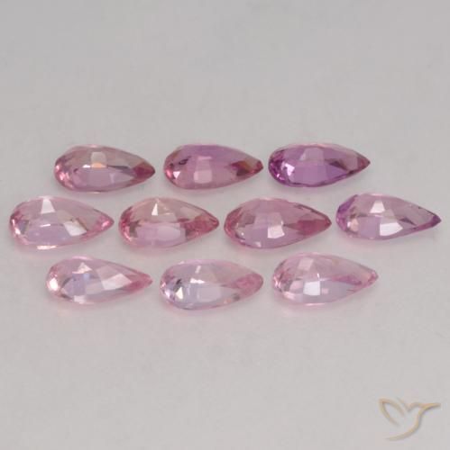 Pedras preciosas de Safira Luz rosa natural de 2.41 ct, Formato de pêra, VS