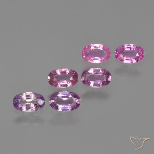 Pedras preciosas de Safira Roxo rosado natural de 1.69 ct, oval, VS