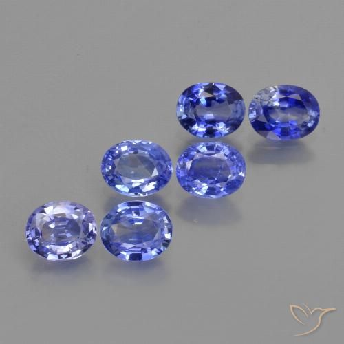 Pedras preciosas de Safira Violeta Azul natural de 2.43 ct, oval, VS