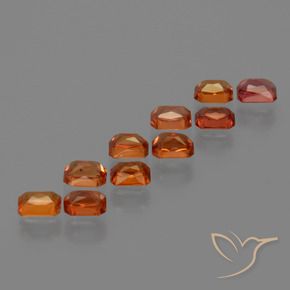 Pedras preciosas de Safira Laranja Médio natural de 2.63 ct, Corte Octógono / Esmeralda, VS