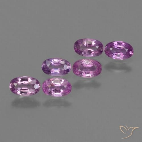 Pedras preciosas de Safira Roxo Rosado Intenso natural de 1.54 ct, oval, VS