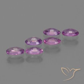 Pedras preciosas de Safira Roxo Rosado Intenso natural de 1.54 ct, oval, VS
